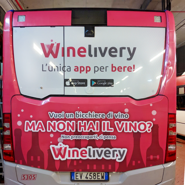 Winelivery - Grafica autobus Milano e Firenze - Retro